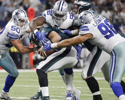 Tyrone Crawford, Sean Lee, Cedric Thornton, Eagles
