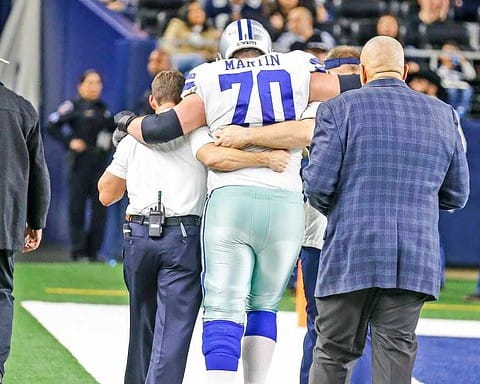 Zack Martin Out, Connor Williams In at Right Guard for Cowboys at Colts