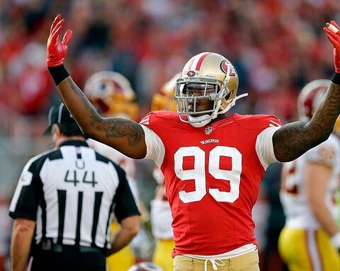 Aldon Smith Works on His Hands in Training Video