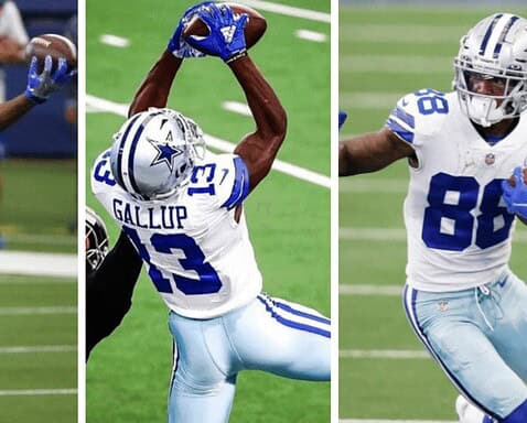 Cowboys WR Trio Make Key Plays in Comeback Win vs Falcons