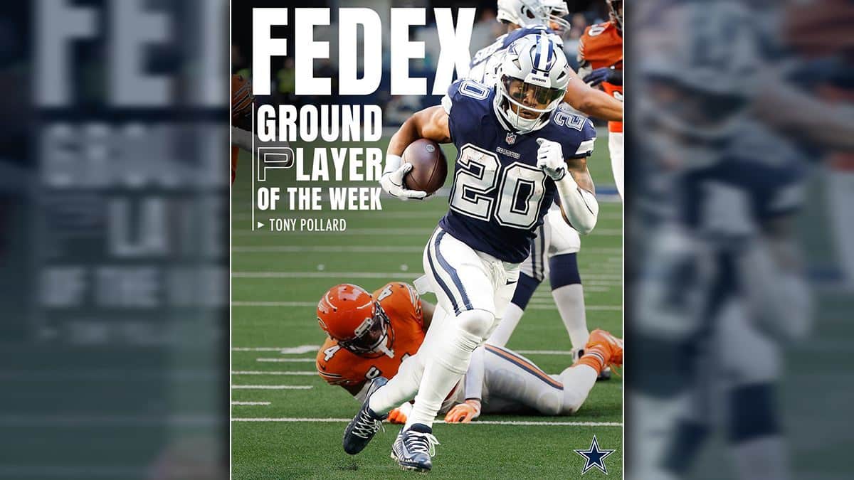 Tony Pollard voted week 8 FedEx Ground Player of the Week