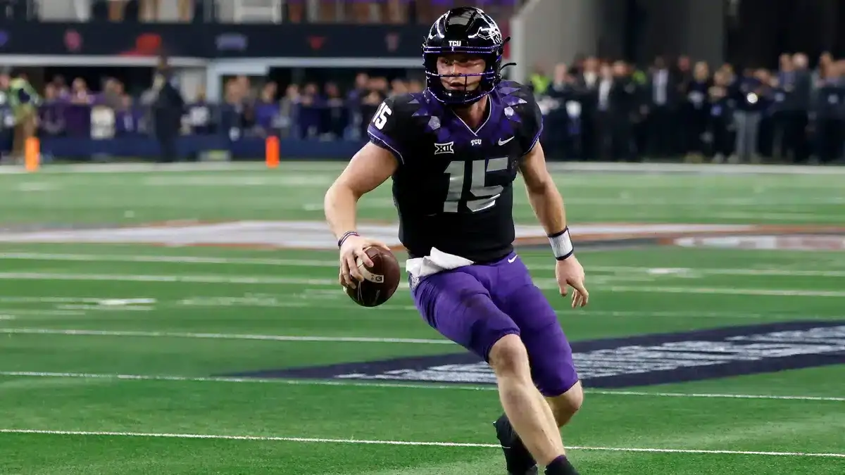 TCU Quarterback Max Duggan in the 2022 Big 12 title game