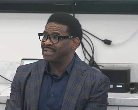 Michael Irvin emotional speaking about Marriott lawsuit