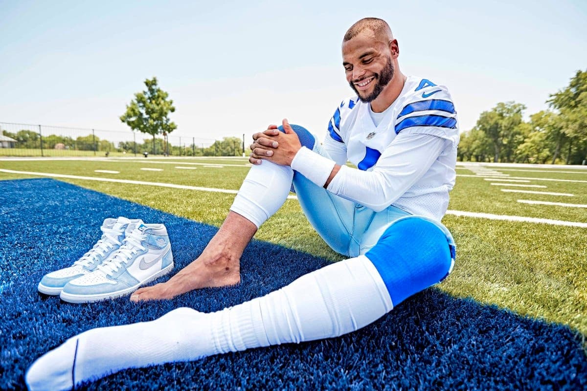 Dak Prescott talks ankle boot and new contract with media