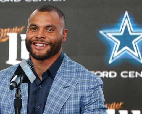 Dak Prescott talks walking boot and new contract with media
