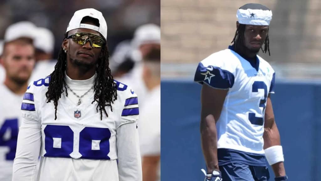 Versatile NFL players from the Dallas Cowboys, showcasing their athletic gear and team pride during games, representing top football talent and sports passion.