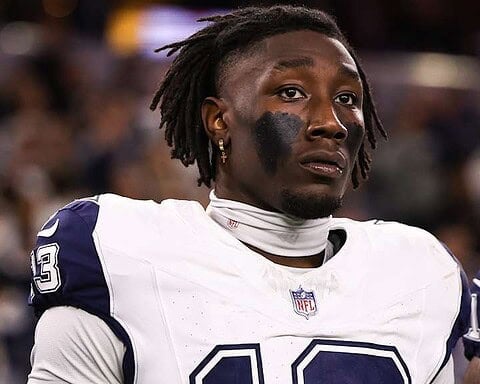 Iconic Dallas Cowboys player on the field at AT&T Stadium. Inside The Star captures team action, player profiles, and exclusive NFL insights. Perfect image for football fans and sports enthusiasts.